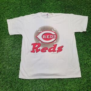 VTG 1999 Cincinnati Reds T-Shirt Logo Athletic Mens L Y2K 90s
